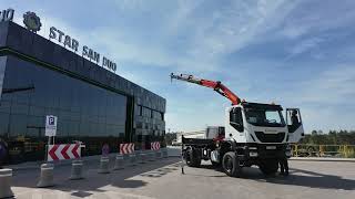 IVECO TRAKKER 450 4×4 с краном-самосвалом Palfinger 18002 EH