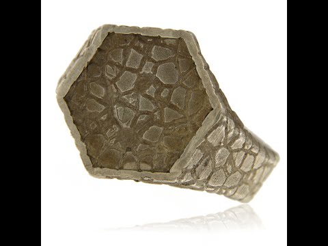 Inel Argint 925 Textura Piatra - Eleganta Masculina Naturala