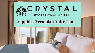 Crystal Serenity Sapphire Verandah Suite Tour | Luxury Cruise Walkthrough & Review | Crystal Cruises