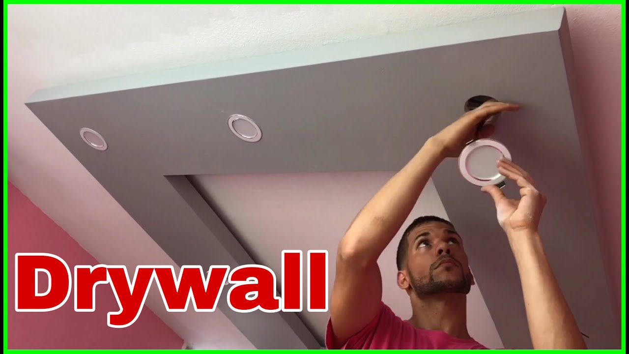 How to make a floating ceiling in Gypsum Board with led lights