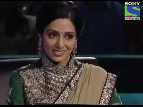 Shridevi in KBC and Amitabh Bachchan