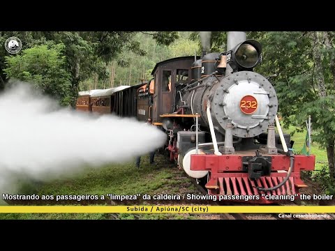 🇧🇷 "Limpando" a caldeira da 232 / "Cleaning" the boiler of  232 - Apiúna/SC - 2022 - (Brasil)