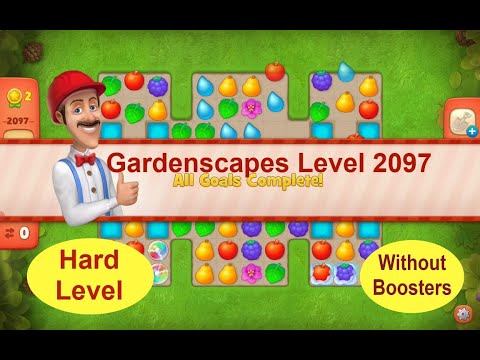 Gardenscapes Level 2097 - [2021] [HD] solution of Level 2097 on Gardenscapes [No Boosters]