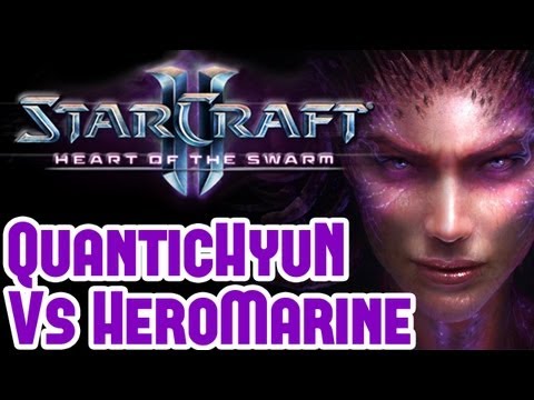 Starcraft 2 Heart of the Swarm Match QuanticHyuN (Zerg) vs HeroMarine (Terran) TvZ Bel'Shir Vestige