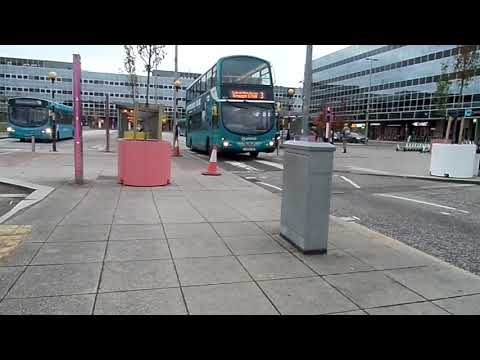 Wright Gemini Volvo B9TL Arriva Beds&Bucks MK 4217 FJ58KXR on 3 Leaving at Milton Keynes Central Stn