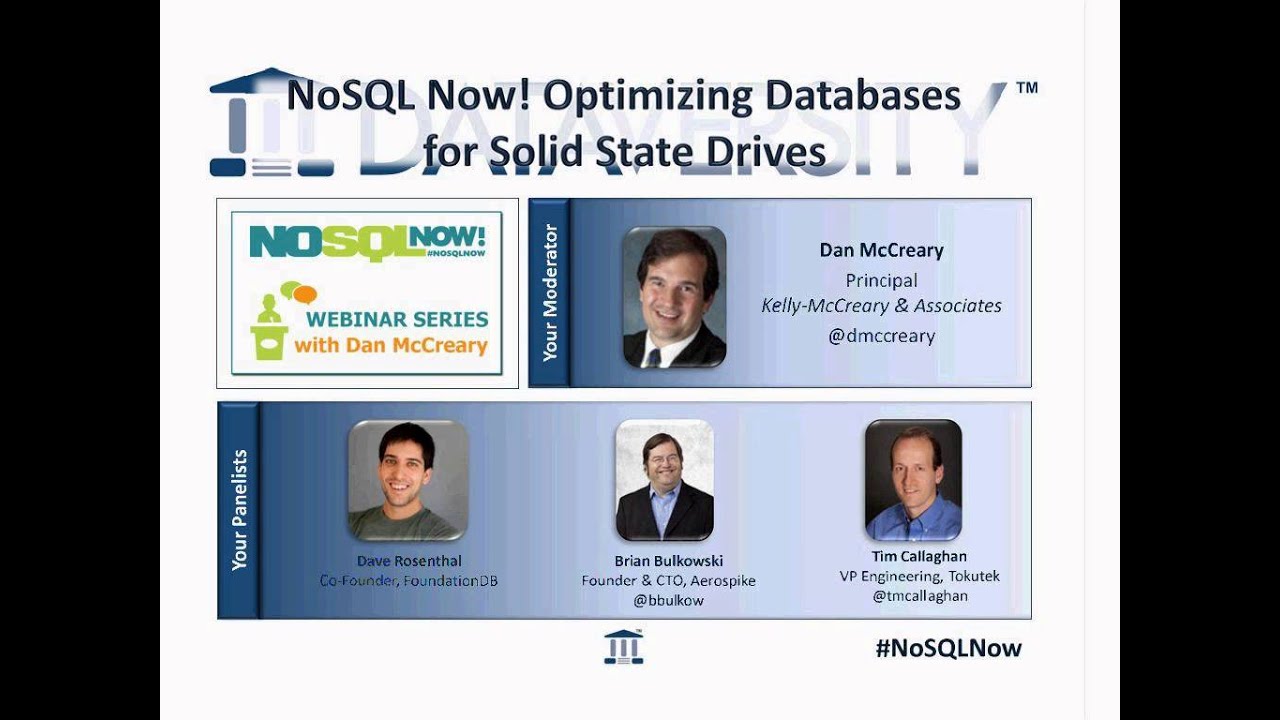NoSQL Now! Optimizing Databases for Solid State Drives