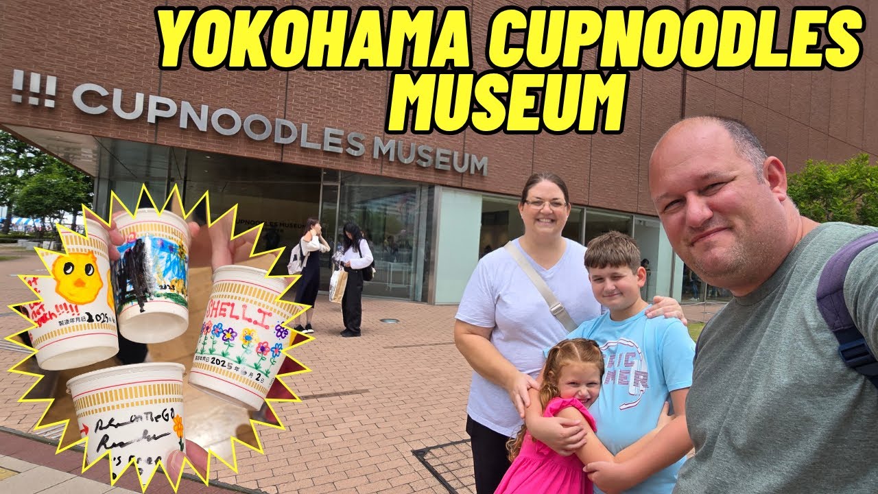 A family explores the captivating Cup Noodles Museum.