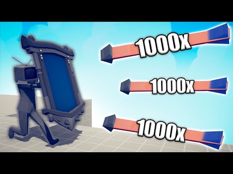 SKIBIDI TOLIET MIRROR SHIELD vs 1000x OVERPOWERED UNITS - TABS | Totally Accurate Battle Simulator