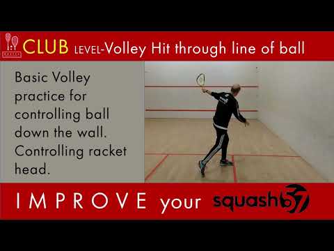 Squash57 Club basic volley down wall controlling racket head