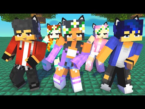 COUPLE DANCE | SIMPLE DIMPLE | SHUFFLE MEME | APHMAU CREW AARON, EIN, KIM, KC - MINECRAFT ANIMATION