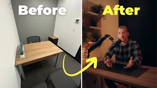 I Transformed a TINY 9x7 Room Into a YouTube Studio