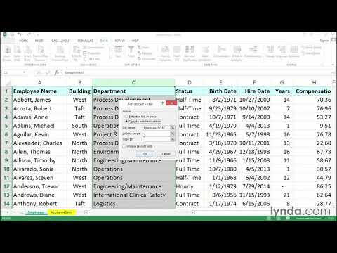 Excel Tutorial - Parsing your data to create unique lists