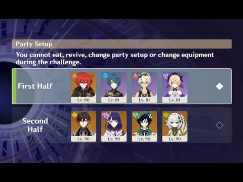 3.3 Spiral Abyss: Diluc and 4 Archons team