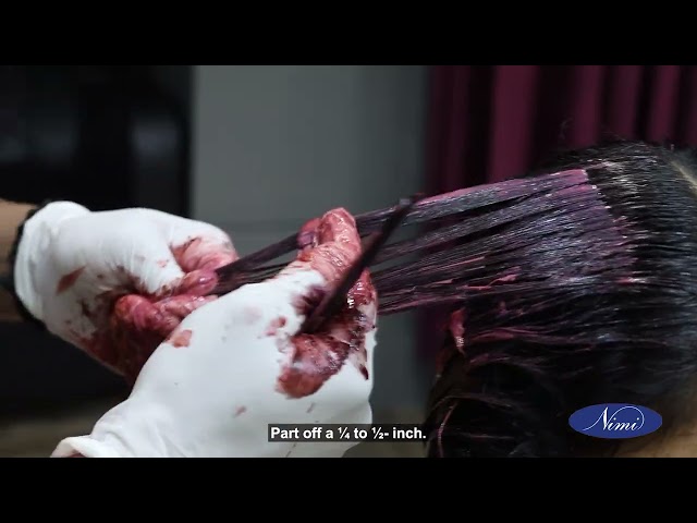 Practice in different types of hair coloring techniques part 1