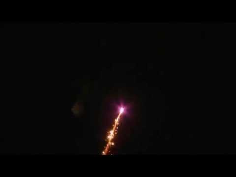 SCCP45/40 - 40mm Purple Tip Gold Glittering Tail Candle