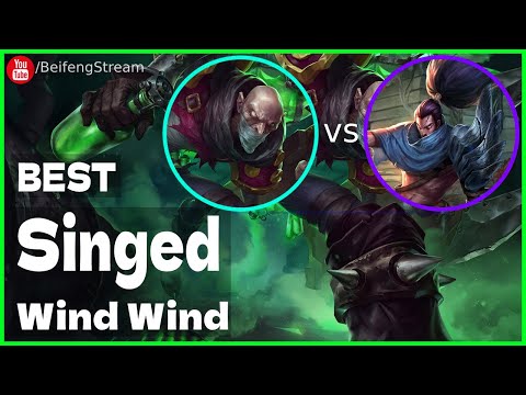🛑 Wind Wind Singed vs Yasuo Master - Wind Wind (小风风c) Rank 1 Singed Guide