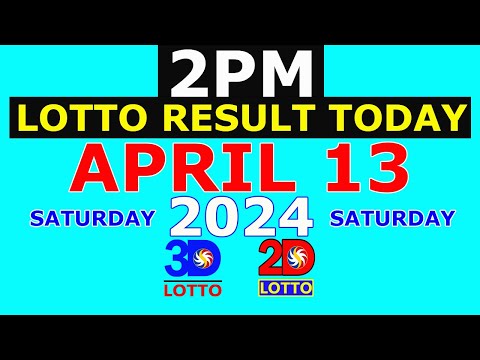 2pm Lotto Result Today April 13 2024 (Saturday)