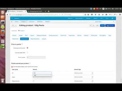 CS-Cart Addon - Export reward points