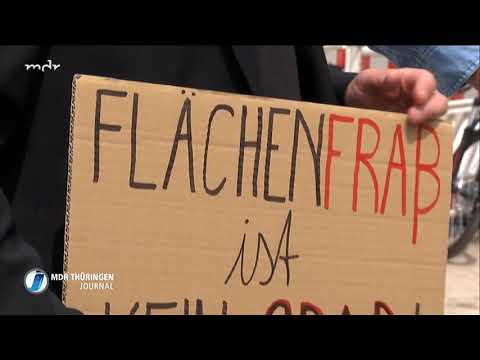 B247 - Baustart mit Protest - 09.07.2022 MDR THÜRINGEN JOURNAL