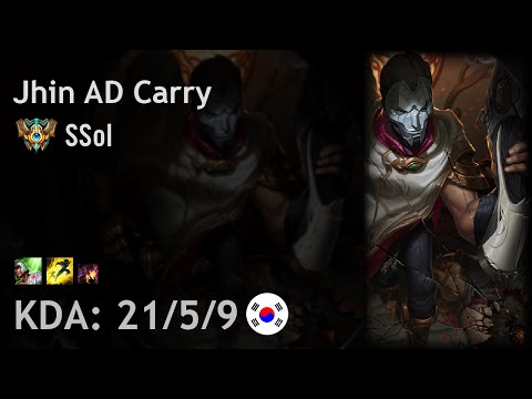 Jhin AD Carry vs Lucian - SSol - KR Challenger Patch 6.17