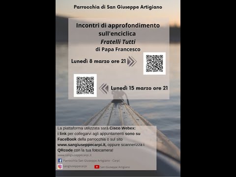 Incontri di approfondimento sull'Enciclica "Fratelli tutti" di Papa Francesco -  8 marzo 2021