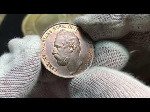 Karl XV - 5 Öre 1567 - Vackert ocirkulerat exemplar med röd glans från Roberto Delzanno Mynthandel