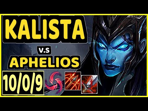 TITAN (KALISTA) vs APHELIOS - QUADRAKILL 10/0/9 KDA BOTTOM ADC CHALLENGER GAMEPLAY - BR