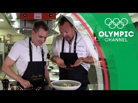 German Figure Skater Peter Liebers Cooks with Chef Hendrik Otto