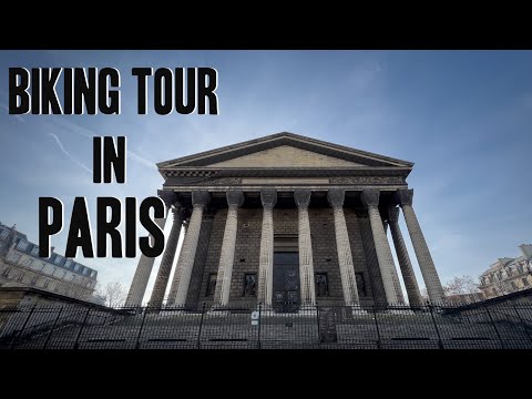 BIKING TOUR in Paris 4K -VIRTUAL CYCLE RIDE Real Sound of City- Église de la Madeleine, Notre Dame