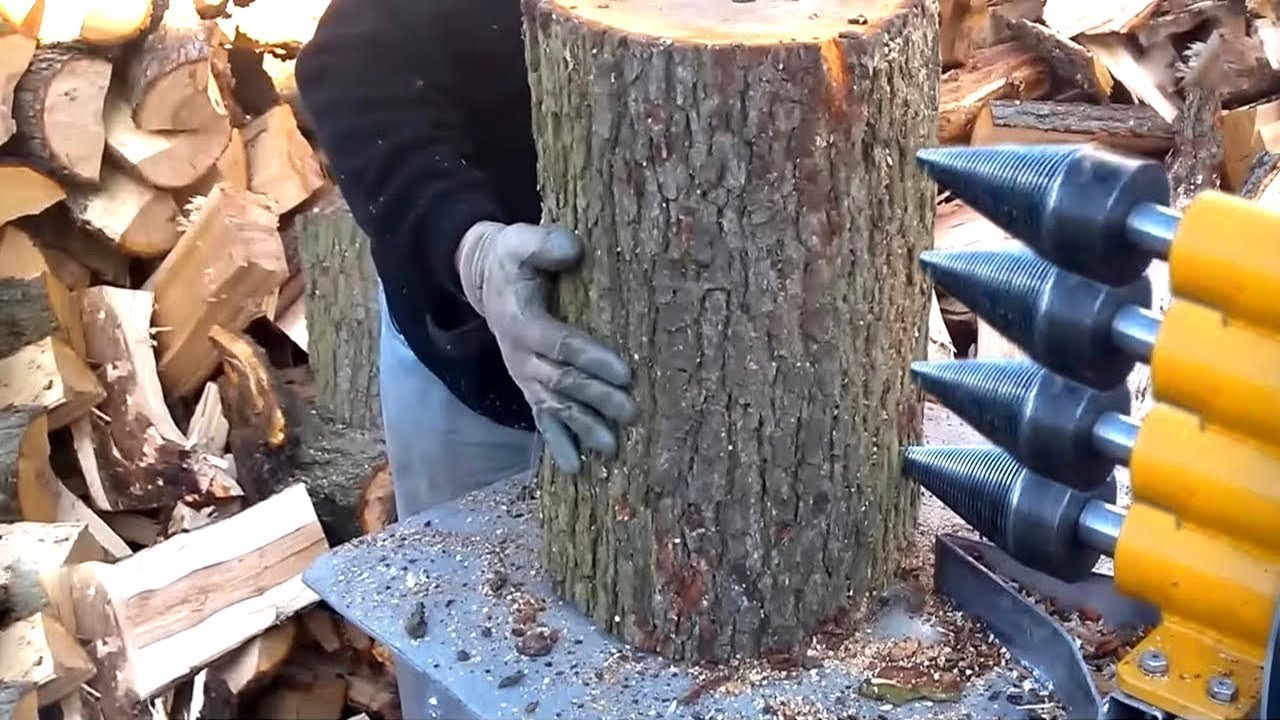 Fastest & Most Dangerous Homemade Firewood Processing Machine -Extremely Powerful Wood Splitting