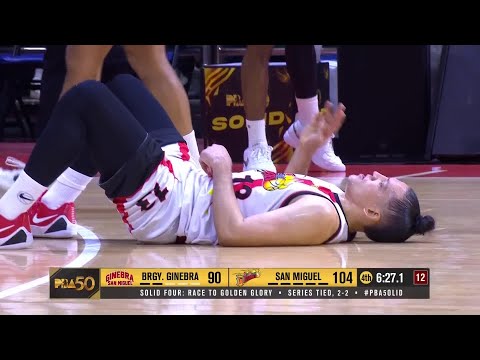 Lassiter WITH A FOUR-POINT PLAY for San Miguel vs Brgy. Ginebra in 4Q | PBA Season 50 Philippine Cup