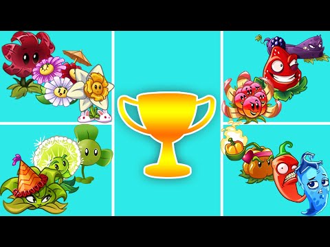 Tournament Team FLOWER x BOMBARDMENT x BERRY x PEPPER Max Level Who Will Win? - PvZ 2 Battlez