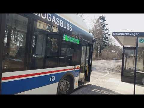 Bus ride line 2 from Pilotgatan to Mälarparksvägen in Västerås(silent)