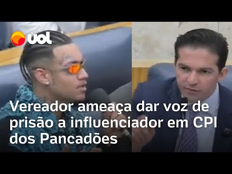 Vereador ameaça dar voz de prisão ao influenciador "Chavoso da USP" em CPI dos Pancadões