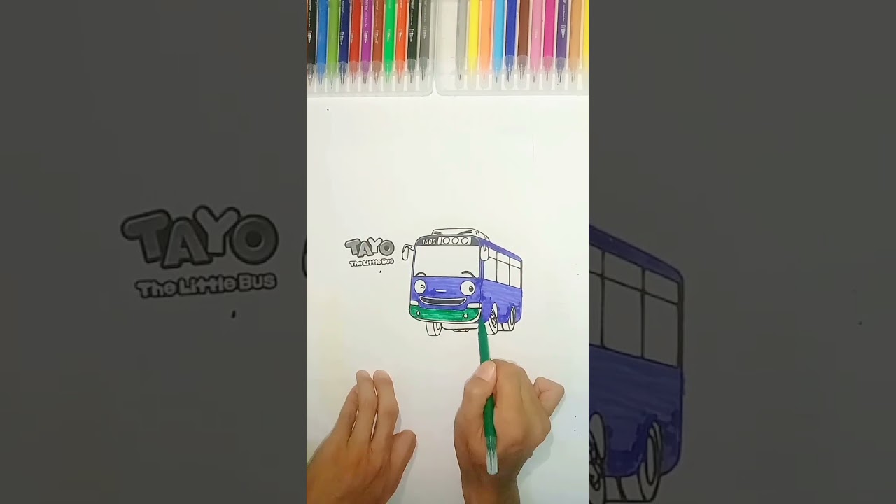 Tutorial Mewarnai Tayo Dengan Mudah #shorts #short