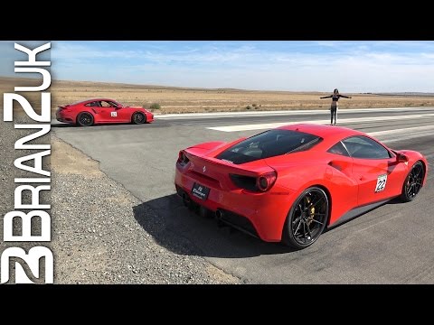 Ferrari 488 GTB vs. Porsche 991.2 Turbo S - Drag Race