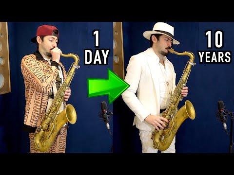 1 Day vs 10 Years of Playing Sax 🎷