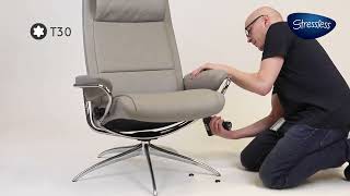 How to change the base on Stressless recliners with star base