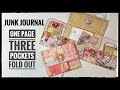 Junk Journal One Page Three Pockets Fold Out