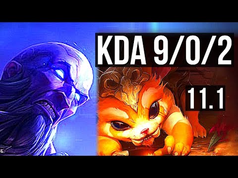 RYZE vs GNAR (TOP) | 9/0/2, Legendary, 300+ games | KR Diamond | v11.1