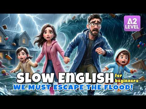 We Ran Away from the Flood! | Easy English Listening for Beginners (A1–A2)