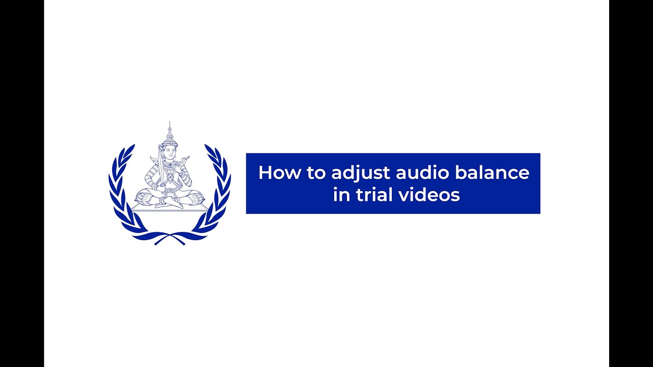 How to adjust audio balance in trial videos