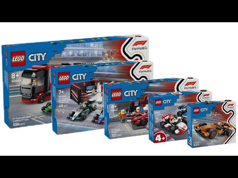 All LEGO City Formula 1 sets January 2025 Compilation/Collection Speed Build