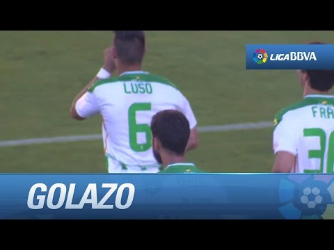 Golazo de Luso (1-1) en el Córdoba CF - Rayo Vallecano