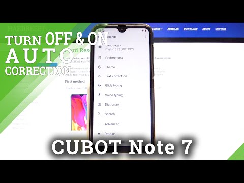 How to Enter Text Correction Options in CUBOT Note 7