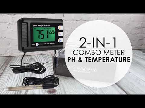 PHM -295 2-in-1 Combo pH & Temperature Meter Fish Tank Monitor