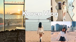 Korea Vlog | Travel Days in Busan, Beach Trains, Cafe Hopping, KBBQ Night, Gwanganlli Beach Walk
