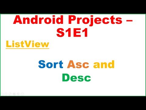 Android Development S1E1 : ListView - Sort Ascending and Descending