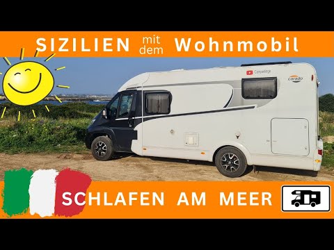 ☀️ SICILY #9 - OVERNIGHT STAY BY THE SEA, Avola pitch, city tour by motorhome