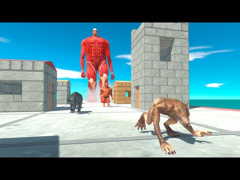 Run Away from Colossal Titan - Animal Revolt Battle Simulator